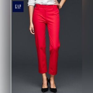 GAP Hula Red Slim City Crop Pants. Size 0. NWT
